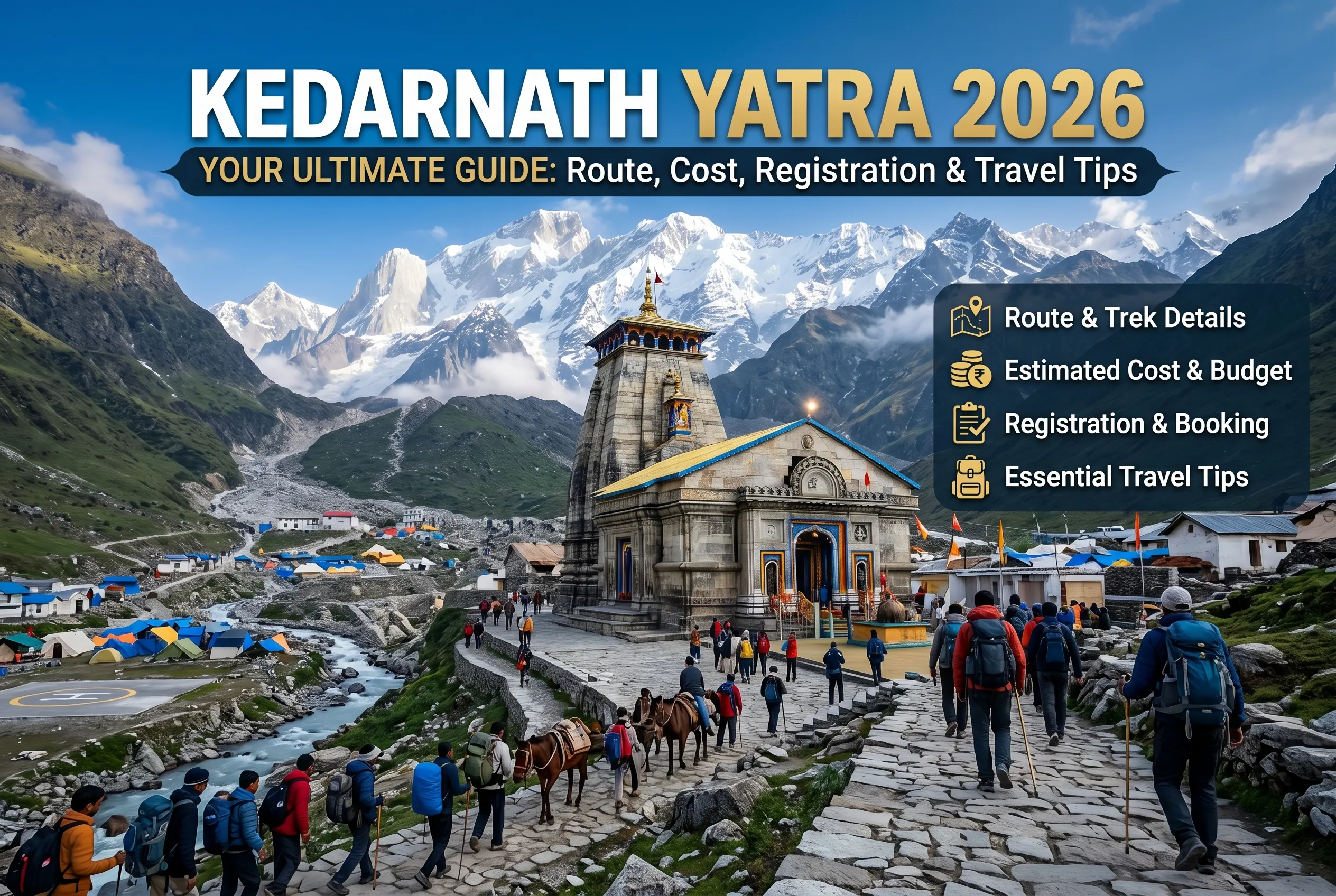 Kedarnath Yatra 2026: Route, Cost, Registration & Travel Tips